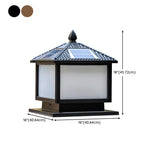 Simple Square Solar Metal Outdoor Patio Post Caps Light Image - 20