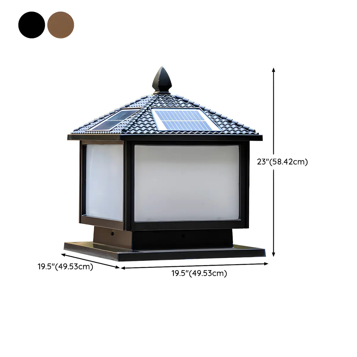 Simple Square Solar Metal Outdoor Patio Post Caps Light Image - 21