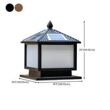 Simple Square Solar Metal Outdoor Patio Post Caps Light Image - 21