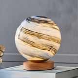 Simple Starry Planet Glass Bedroom Moon Table Lamp Image - 8