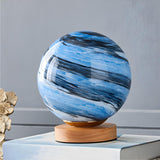 Simple Starry Planet Glass Bedroom Moon Table Lamp Image - 9