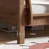 Simple Storage Guardrail Rubberwood Walnut Bunk Bed Image - 7