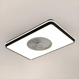 Simple Stylish Bladeless Flush Ceiling Fan with Light Image - 11