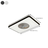 Simple Stylish Bladeless Flush Ceiling Fan with Light Image - 24