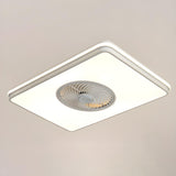 Simple Stylish Bladeless Flush Ceiling Fan with Light Image - 6