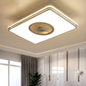 Simple Stylish Bladeless Flush Ceiling Fan with Light Image - 8