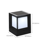 Simple Stylish Cube White LED Post Outdoor Table Lamp Image - 13