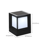 Simple Stylish Cube White LED Post Outdoor Table Lamp Image - 14