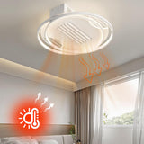 Simple Stylish Geometric Bladeless Ceiling Fan Light Image - 20