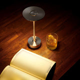 Simple Stylish Geometric Shade LED Metal Table Lamp Image - 20