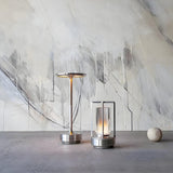 Simple Stylish Geometric Shade LED Metal Table Lamp Image - 7