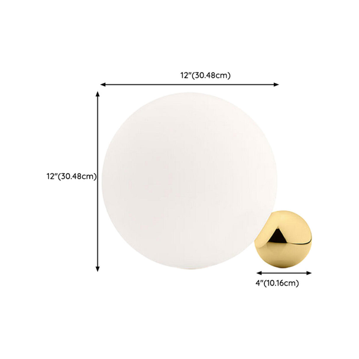 Simple Stylish Glass Ball Gold Decor Moon Table Lamp 