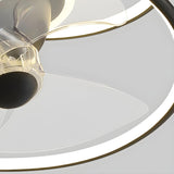 Simple Stylish Infinite Metal Ceiling Fan with Light Image - 12