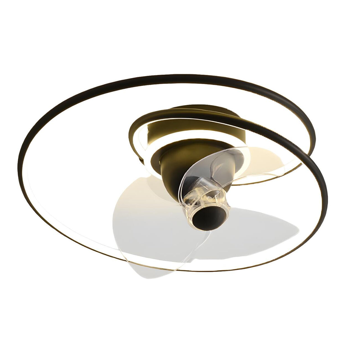 Simple Stylish Infinite Metal Ceiling Fan with Light Image - 5