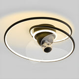 Simple Stylish Infinite Metal Ceiling Fan with Light Image - 8