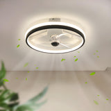 Simple Stylish Ring Flush LED Ceiling Fan With Light Image - 1