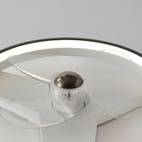 Simple Stylish Ring Flush LED Ceiling Fan With Light Image - 10