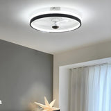 Simple Stylish Ring Flush LED Ceiling Fan With Light Image - 3