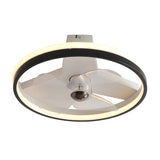 Simple Stylish Ring Flush LED Ceiling Fan With Light Image - 5