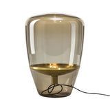 Simple Stylish Smoke Gray Bottle Shape Glass Table Lamp Image - 5