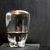 Simple Stylish Smoke Gray Bottle Shape Glass Table Lamp Image - 7