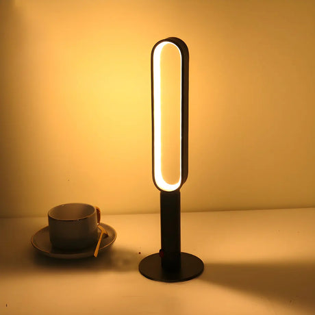 Simple Stylish Twist Spiral LED Table Lamp Black White Image - 2