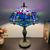 Simple Tiffany Style Dome Stained Glass Table Lamp Image - 11