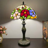 Simple Tiffany Style Dome Stained Glass Table Lamp Image - 3