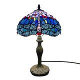 Simple Tiffany Style Dome Stained Glass Table Lamp Image - 8