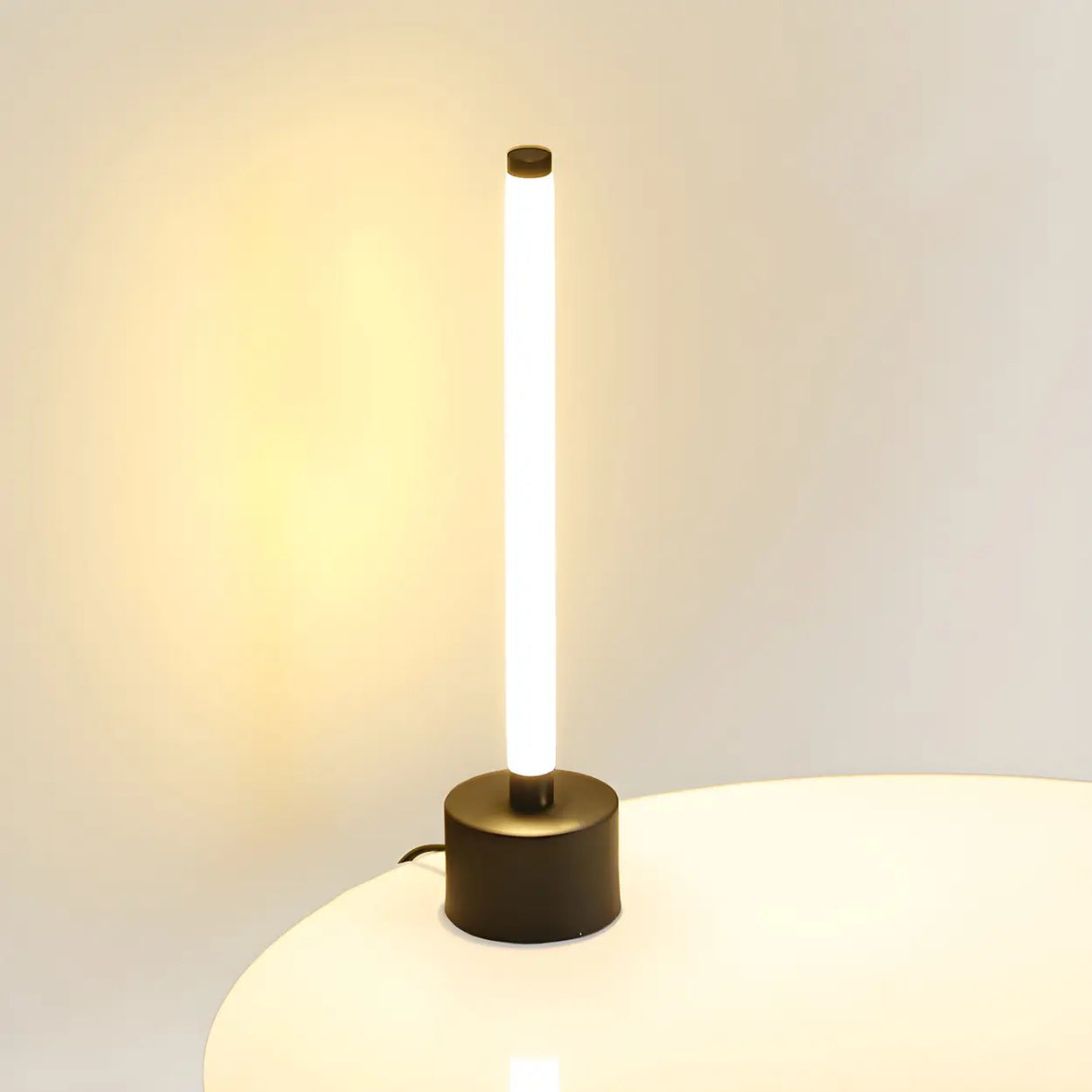 Simple Tubular LED Bedside Candle Cordless Table Lamp Image - 10