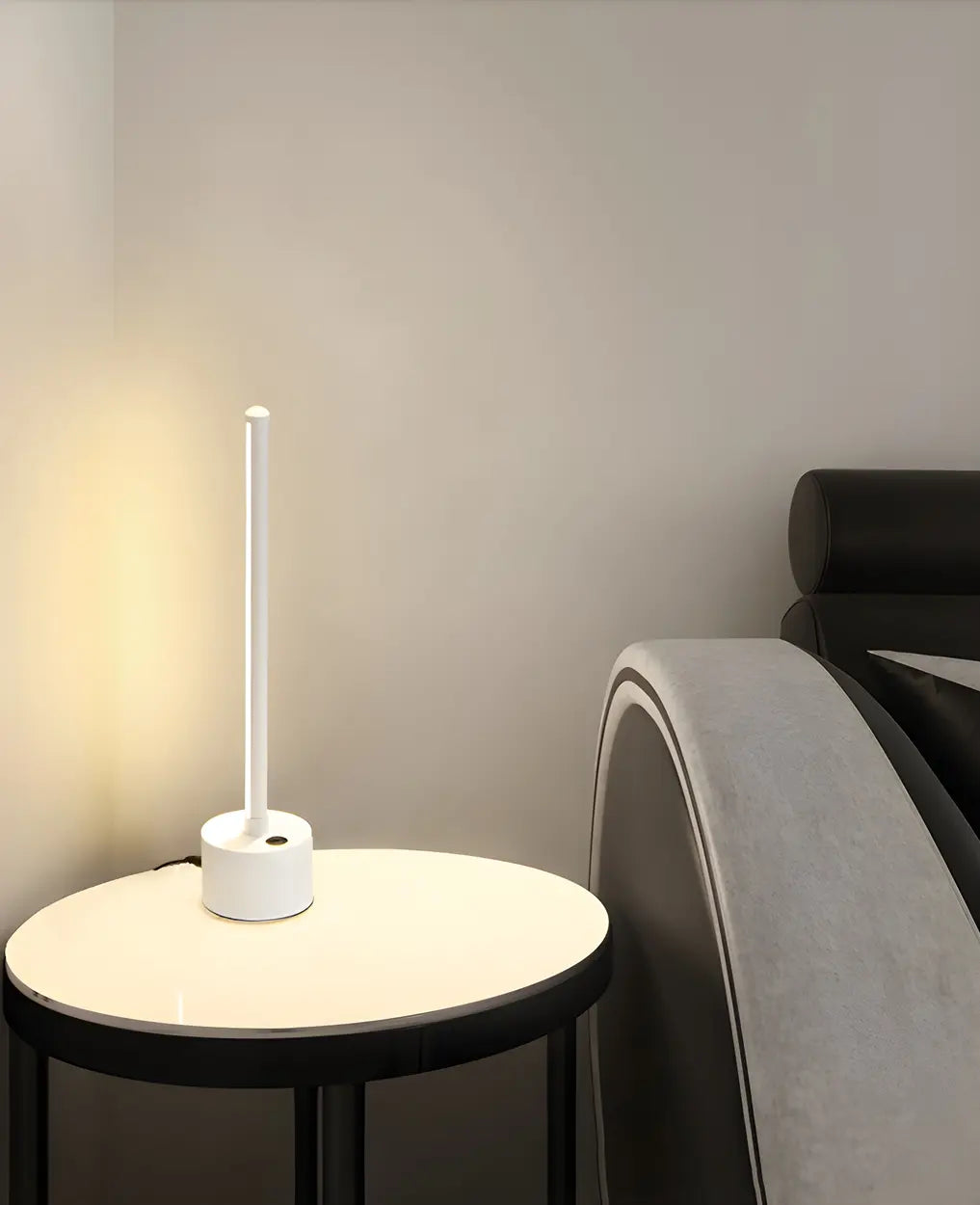 Simple Tubular LED Bedside Candle Cordless Table Lamp Image - 14