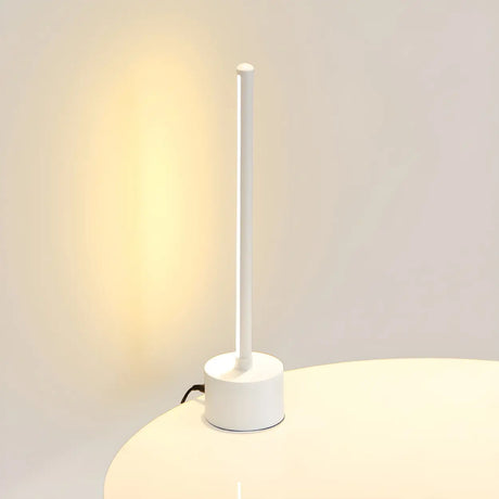 Simple Tubular LED Bedside Candle Cordless Table Lamp Image - 2