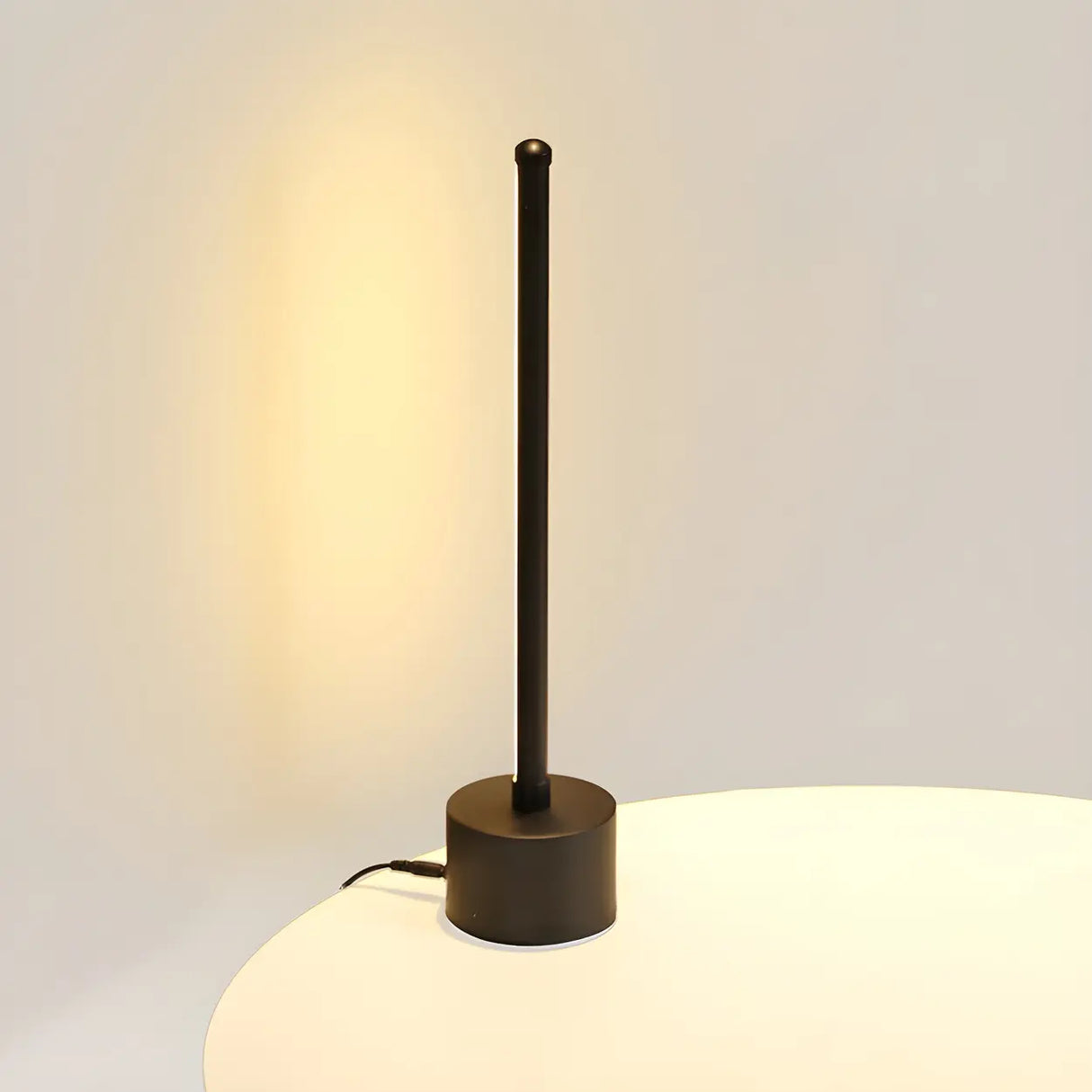 Simple Tubular LED Bedside Candle Cordless Table Lamp Image - 3