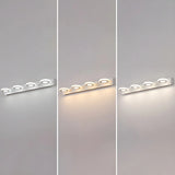 Simple Unique White Multi-Light Round Vanity Light Image - 13