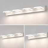 Simple Unique White Multi-Light Round Vanity Light Image - 18