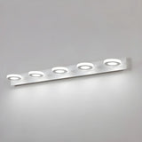 Simple Unique White Multi-Light Round Vanity Light Image - 20