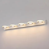 Simple Unique White Multi-Light Round Vanity Light Image - 21