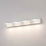 Simple Unique White Multi-Light Round Vanity Light Image - 8