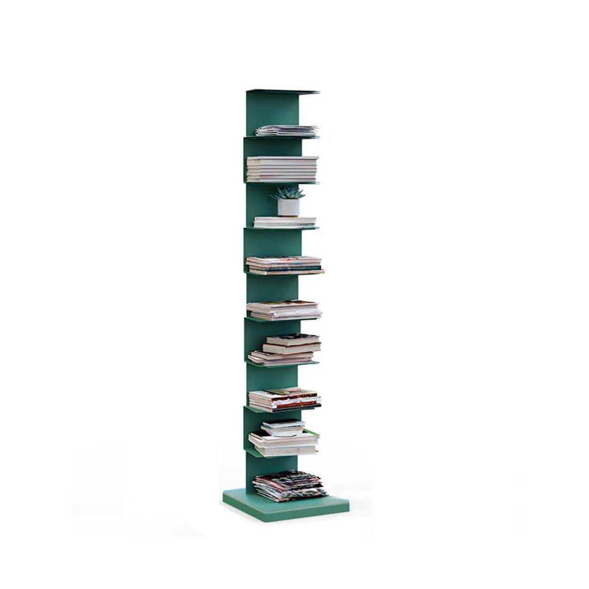 Simple Vertical Alloy Rectangular Etagere Bookcase Image - 15