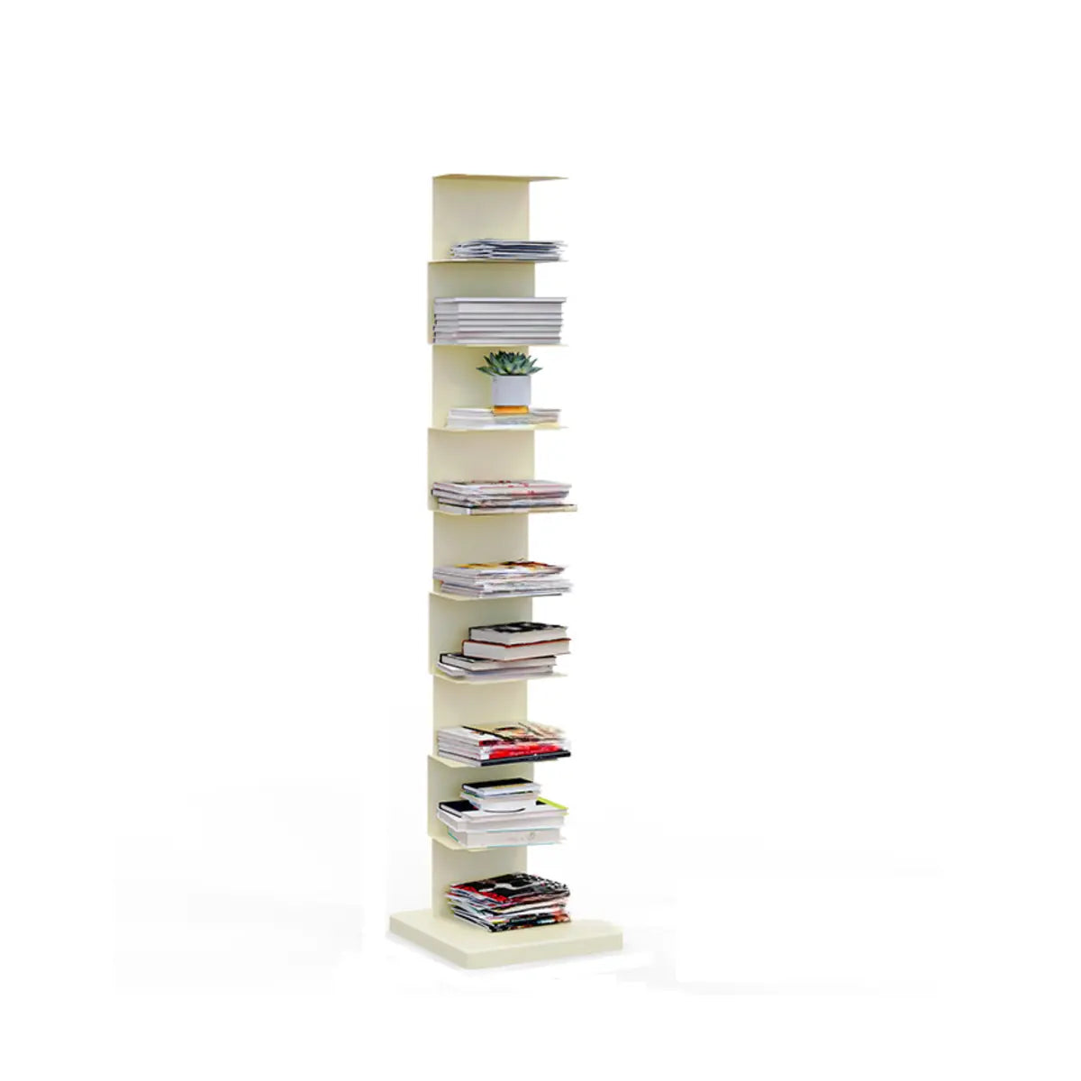 Simple Vertical Alloy Rectangular Etagere Bookcase Image - 17