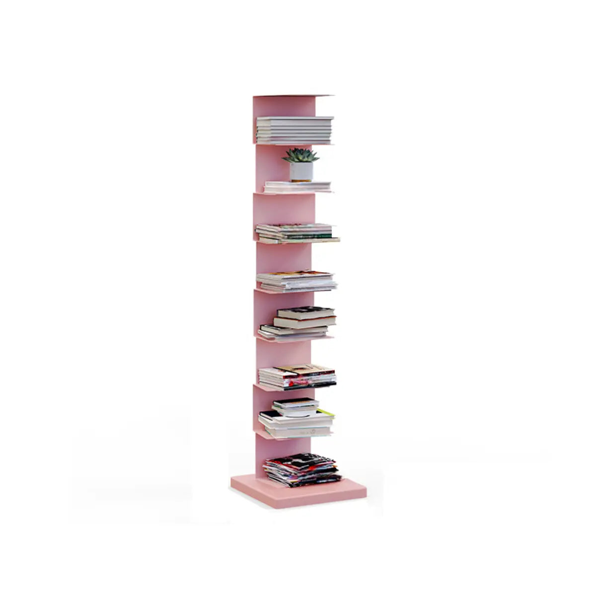 Simple Vertical Alloy Rectangular Etagere Bookcase Image - 20