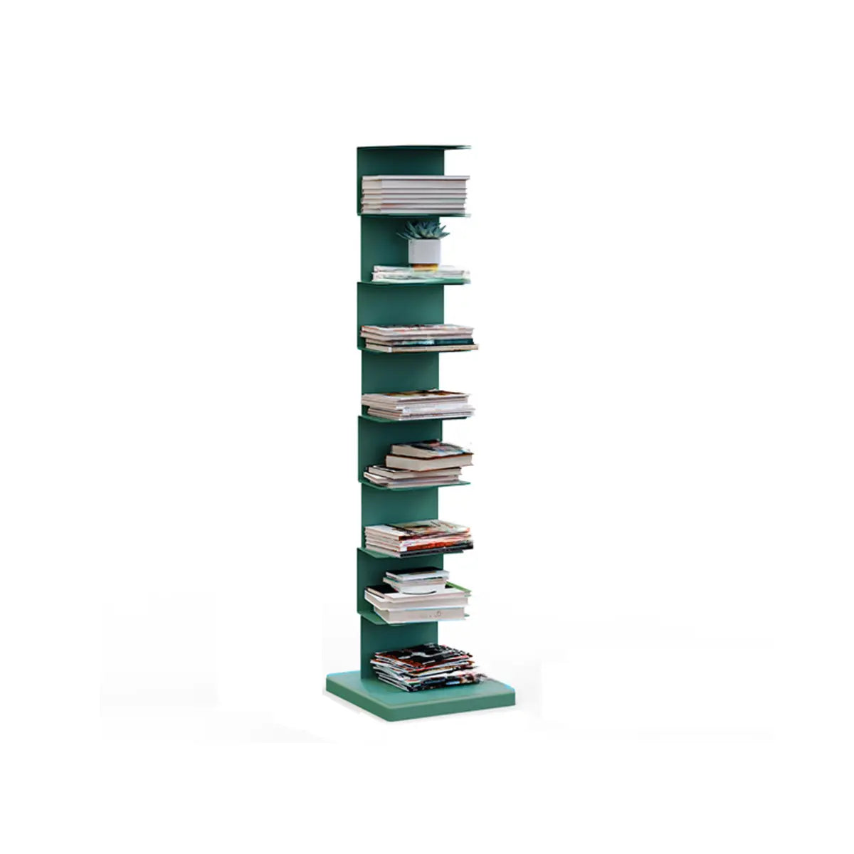 Simple Vertical Alloy Rectangular Etagere Bookcase Image - 21