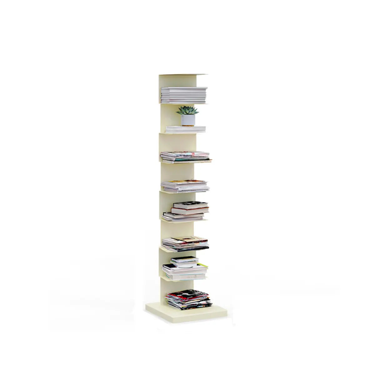 Simple Vertical Alloy Rectangular Etagere Bookcase Image - 23