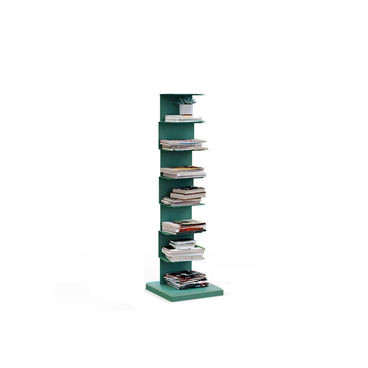 Simple Vertical Alloy Rectangular Etagere Bookcase Image - 27