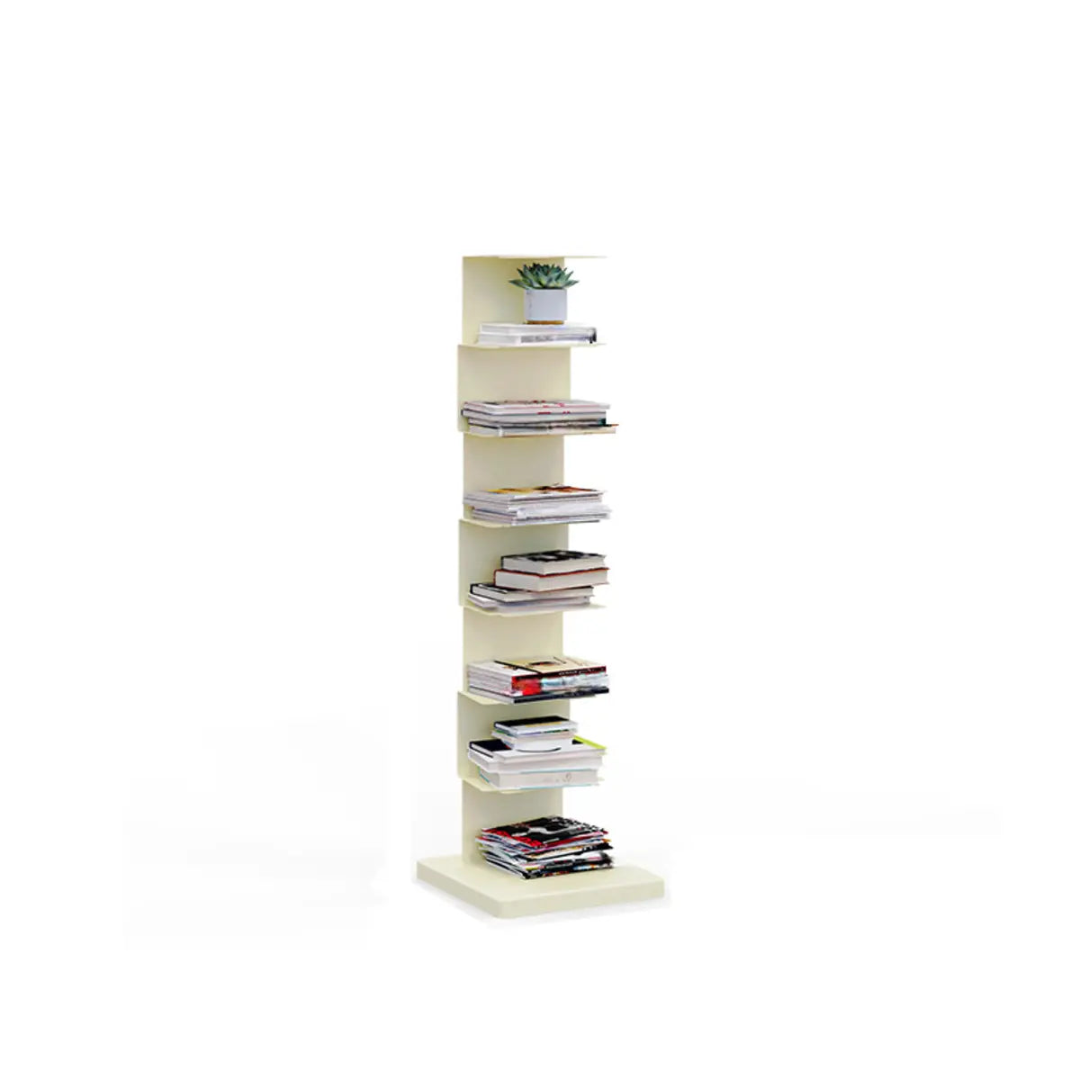 Simple Vertical Alloy Rectangular Etagere Bookcase Image - 29