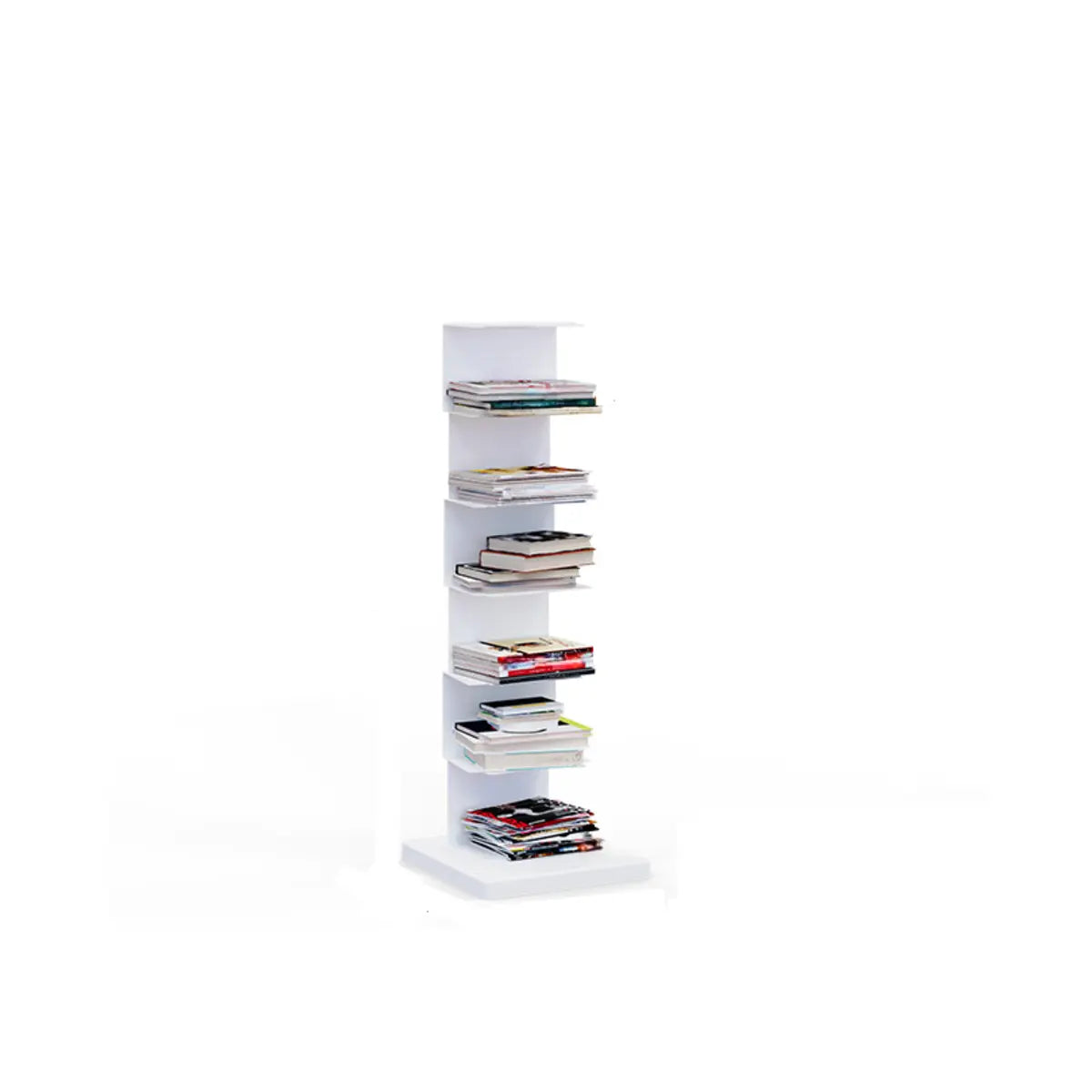 Simple Vertical Alloy Rectangular Etagere Bookcase Image - 36