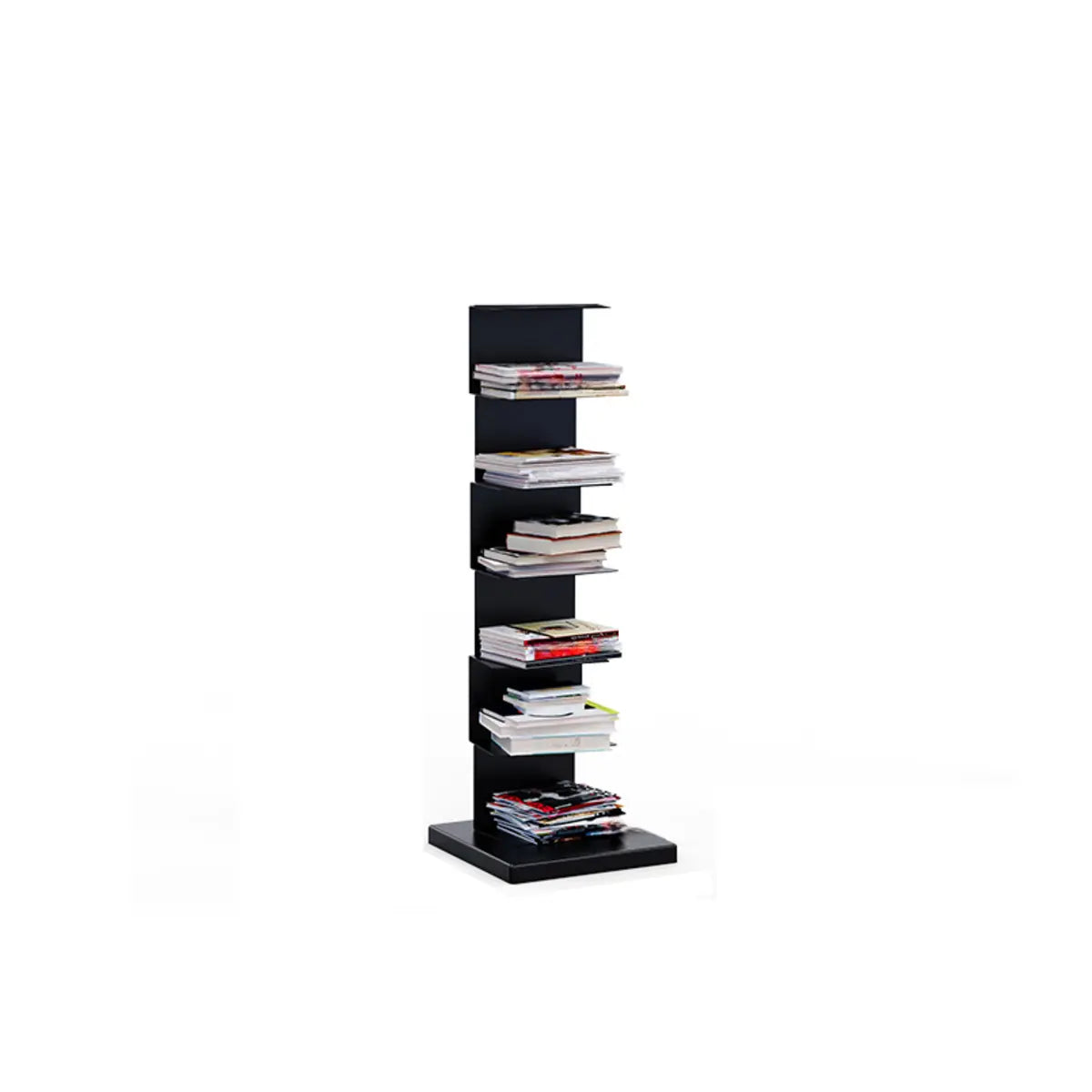 Simple Vertical Alloy Rectangular Etagere Bookcase Image - 37