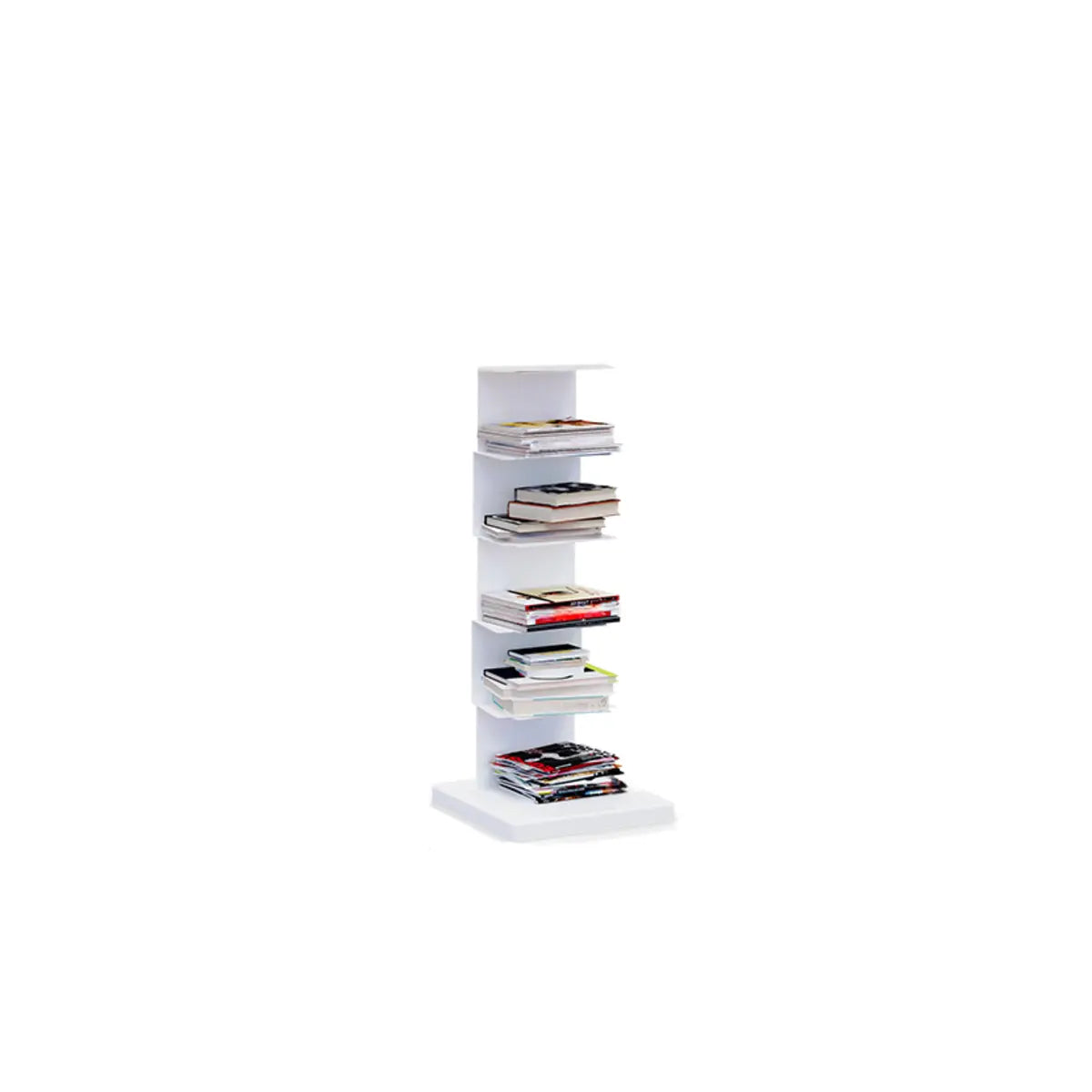 Simple Vertical Alloy Rectangular Etagere Bookcase Image - 42