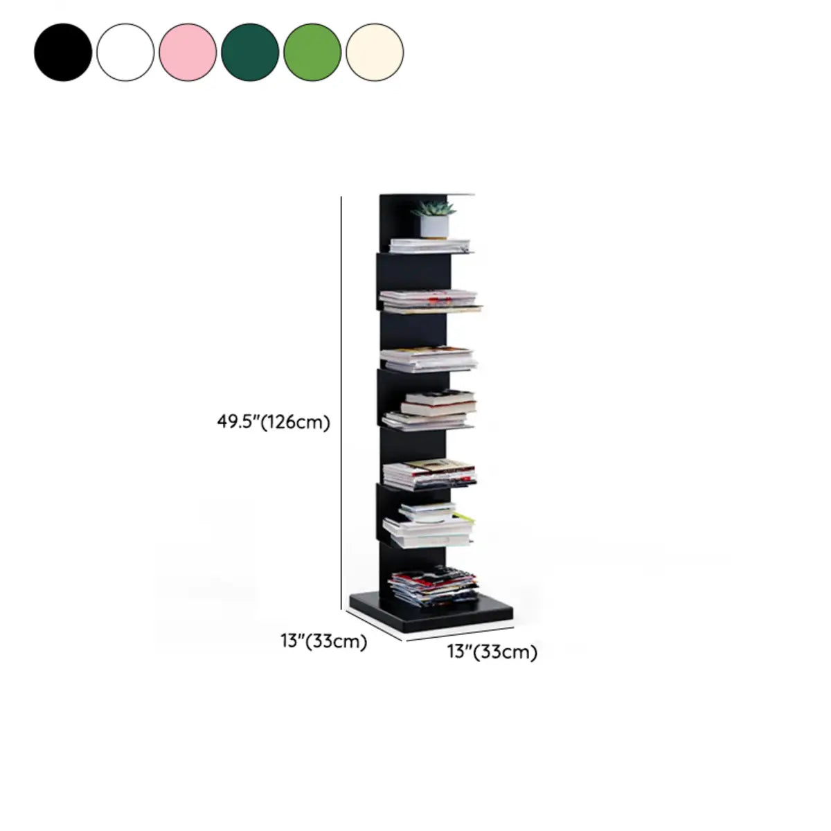 Simple Vertical Alloy Rectangular Etagere Bookcase Image - 45