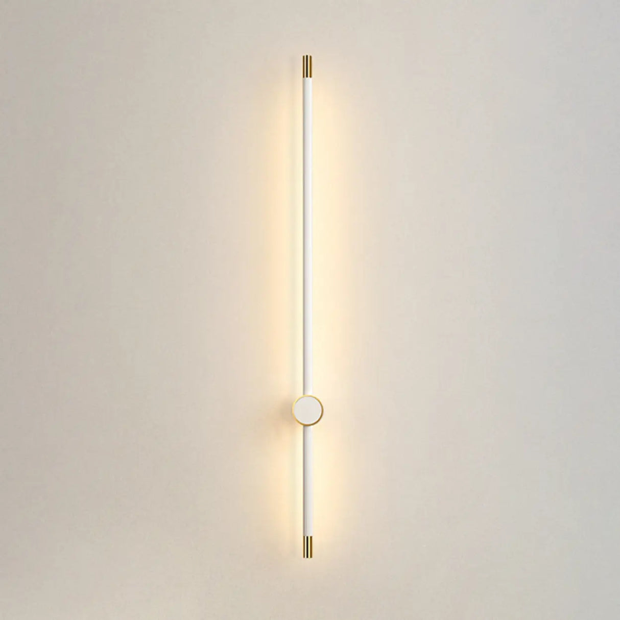 Simple Vertical Aluminum Bathroom White Vanity Light Image - 12